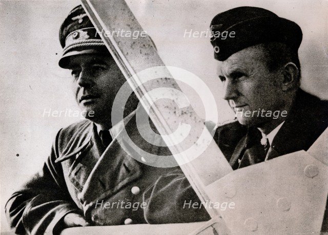 Admiral Karl Dönitz and Reich Minister Albert Speer, Nazi leaders, Berlin, 13 March 1944. Artist: Unknown