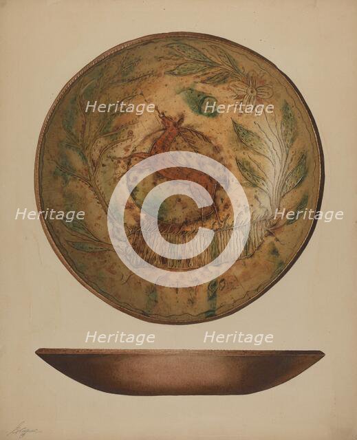 Pa. German Plate, c. 1939. Creator: Giacinto Capelli.