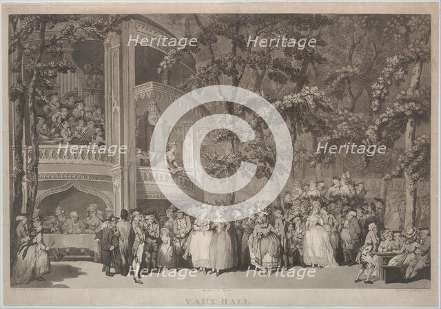 Vaux-hall, June 28, 1785., June 28, 1785. Creators: Robert Pollard, Francis Jukes.