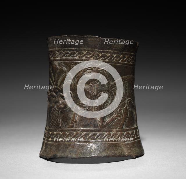 Decorated Cylinder, c. 1000-800 BC. Creator: Unknown.