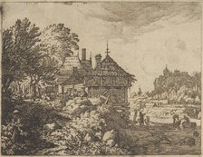 The Two Boats Approach a Hut, 17th century. Creator: Allart van Everdingen.