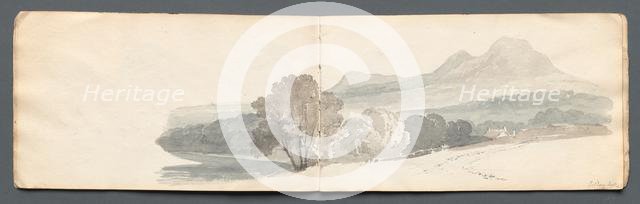 Sketchbook: Eildon Hills, 1814. Creator: Samuel Prout (British, 1783-1852).