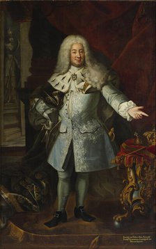 Portrait of King Frederick I of Sweden (1676-1751), First half of the 18th cent.. Creator: Schroeder, Georg Engelhard (1684-1750).