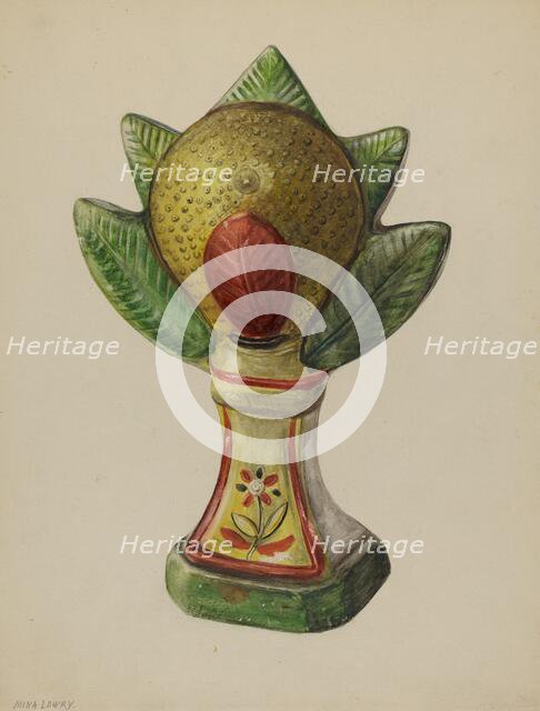 Pa. German Chalkware Mantel Ornament, c. 1937. Creator: Mina Lowry.