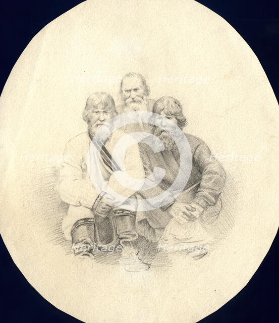 Peasants, 2nd half of 19th century. Creator: Mikhail Znamensky.