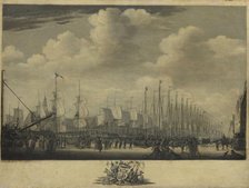 Mustering the Fleet in the Harbor of Vlissingen, 1804, 1804-1805. Creator: Engel Hoogerheyden.