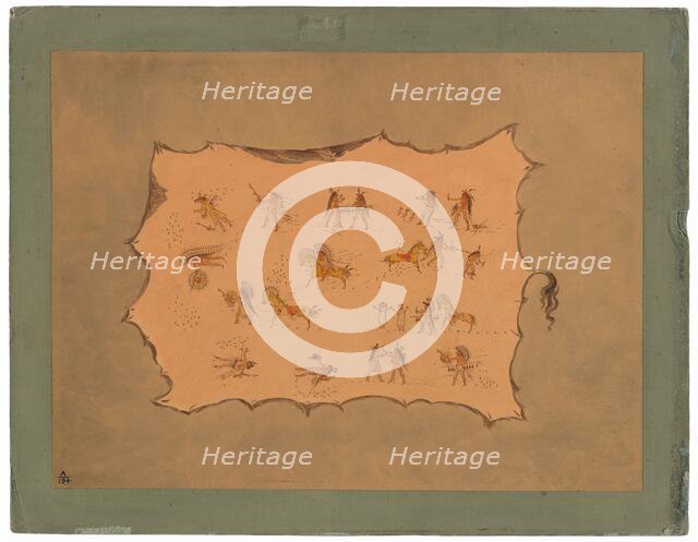 Facsimile of the Robe of Mah-to-toh-pa - Mandan, 1861/1869. Creator: George Catlin.