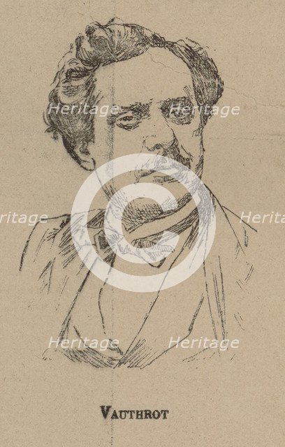 Eugène François Vauthrot (1825-1871) Portrait from the Program to Oper Tannhäuser by Richard Wagner.