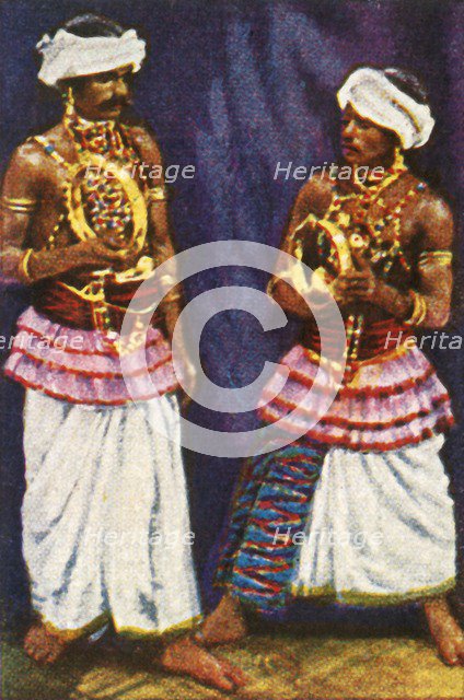 Sinhalese devil dancers from Ceylon, c1928. Creator: Unknown.