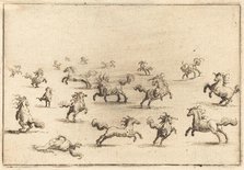 Horses Running, c. 1622. Creator: Jacques Callot.