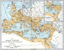 Map of the Roman Empire, 2nd century AD, (1902). Artist: Unknown