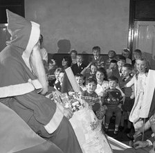 Santa Claus at a Methodist church in Swinton, South Yorkshire, 1964. Artist: Michael Walters