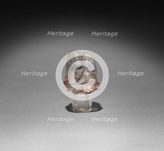 Six-Sided Bottle (stopper), 1644-1912. Creator: Unknown.