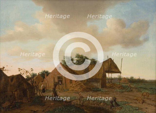 Dutch Farm, 1676. Creator: Emanuel Murant.