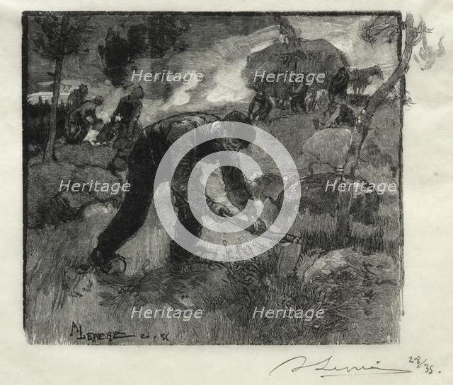 Arracheurs de bruyères, 1887. Creator: Auguste Louis Lepère (French, 1849-1918).