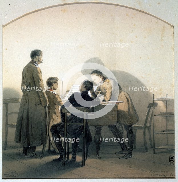 At the piano, 1855. Artist: Timm, Vasily (George Wilhelm) (1820-1895)