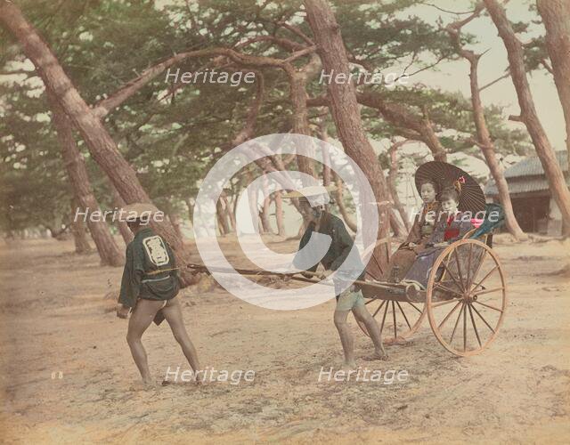 Jinrikishia, 1870s-1890s. Creator: Kusakabe Kimbei.