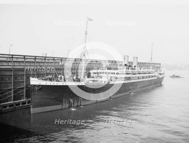 S.S. Bremen, North German Lloyde (i.e. Lloyd) Pier, Hoboken, N.J., The, c1905. Creator: Unknown.