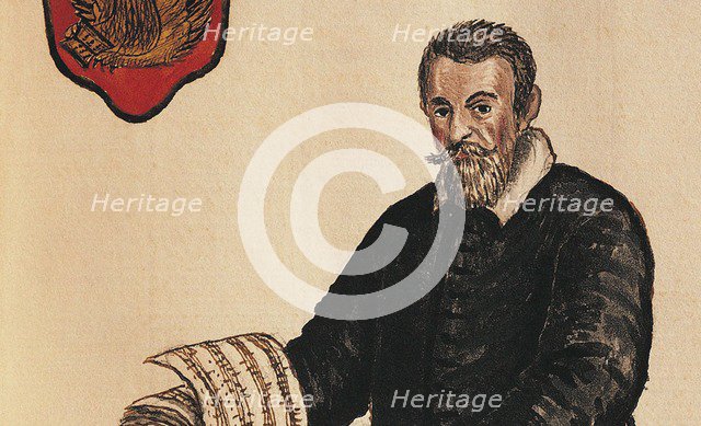 Claudio Monteverdi (1567-1643). Detail. From Gli abiti de' Veneziani, Second Half of the 18th cen..