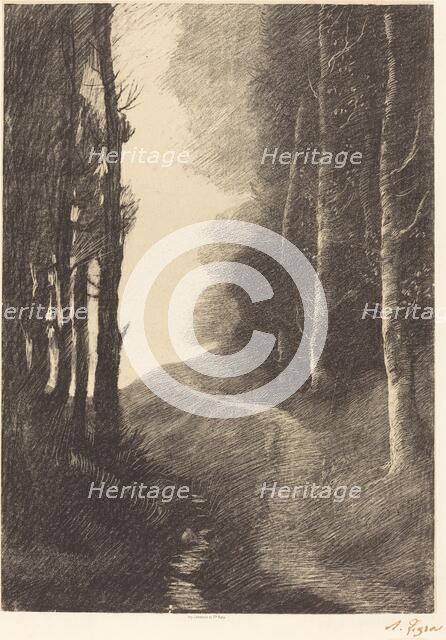 Landscape with Birch Trees (Le paysage aux bouleaux). Creator: Alphonse Legros.