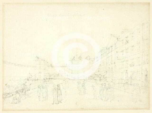 Study for King's Bench Prison, from Microcosm of London, c. 1808. Creator: Augustus Charles Pugin.