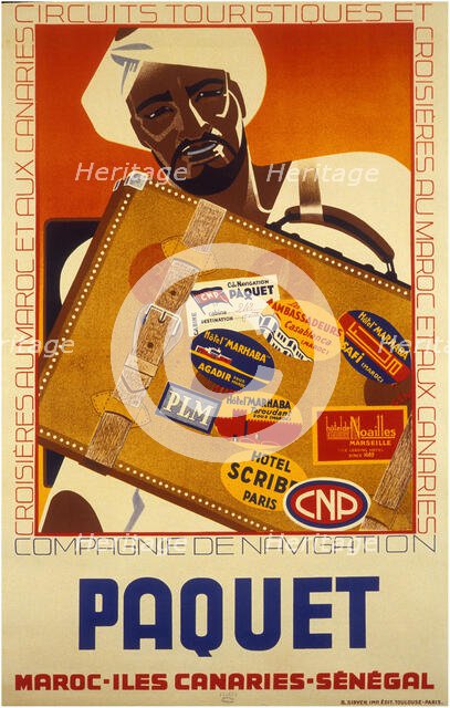 Compagnie de Navigation Paquet , 1930s. Creator: Anonymous.