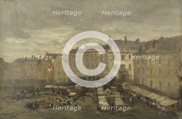 The Grote Zavel (Grand Sablon), Brussels, 1875. Creator: Guillaume Vogels.