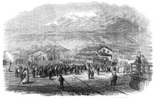 Opening of the Cape Town and Wellington Railway: arrival of the first train..., 1864. Creator: Unknown.