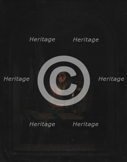 Girl with a Candle, 1628-1775. Creator: Unknown.