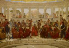 An Audience in Athens During [the Representation of] 'Agamemnon' by Aeschylus, 1884. Creator: Sir William Blake Richmond.