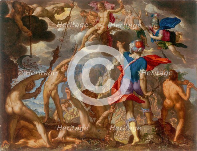 The Battle between the Gods and the Giants, c. 1608. Creator: Joachim Anthonisz Wtewael.
