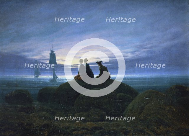'Moonrise over the Sea', 1774. Artist: Caspar David Friedrich