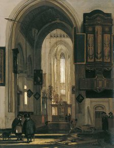 Interior of a Gothic Church, unknown date. Creator: Emanuel de Witte.
