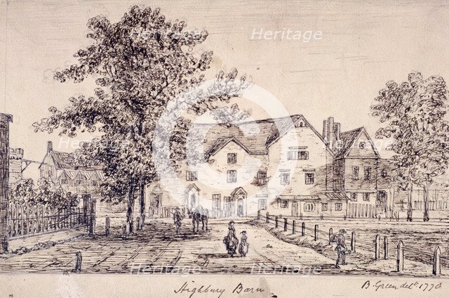Highbury Barn, Islington, London, 1770. Artist: Anon