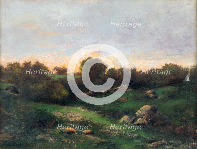 Landscape at Barbizon, First half of the 19th cent.. Creator: Daubigny, Charles-François (1817-1878).