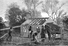 Sketches in Ireland: building a Land-League hut for evicted tenants, Hacketstown, Co. Carlow, 1881. Creator: Unknown.