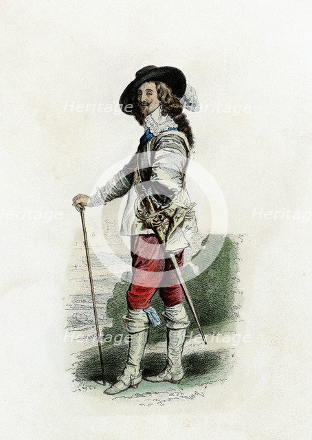 Charles I (1600-1649) King of England, Scotland and Ireland from 1625-1649, engraving from 1870.