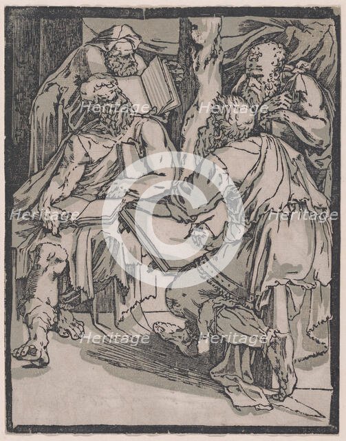 Four Doctors of the Church, ca. 1540-1550. Creator: Domenico Beccafumi.