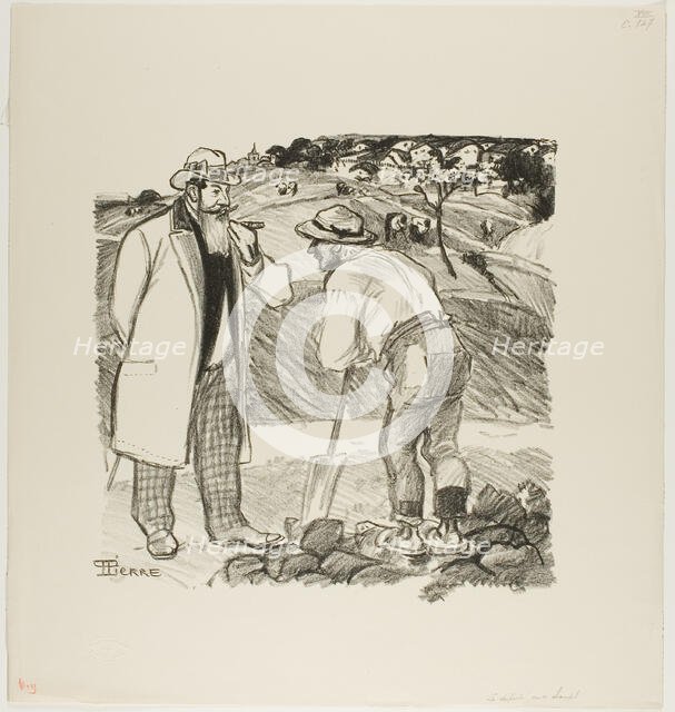 The Field Inspector, April 1894. Creator: Theophile Alexandre Steinlen.