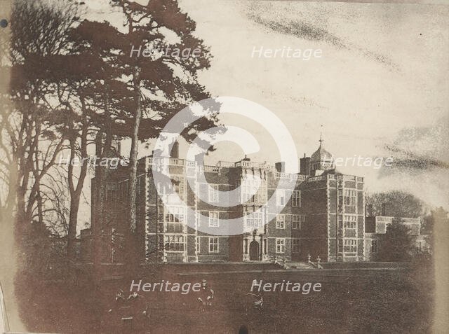 Charlton House with Seated Figures in Foreground, 1850s. Creator: Unknown.