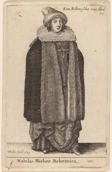 Nobilis Mulier Bohemica, 1649. Creator: Wenceslaus Hollar.