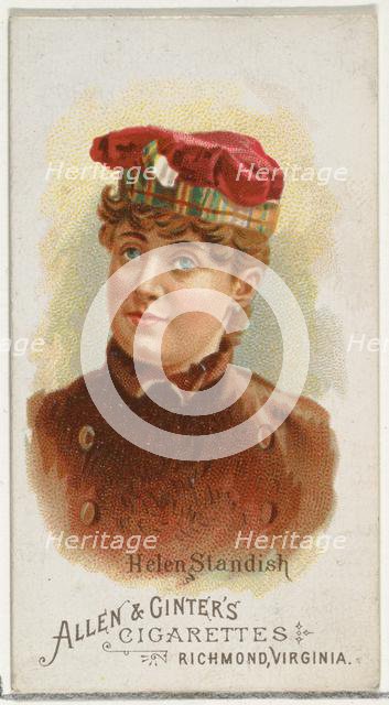 Helen Standish, from World's Beauties, Series 1 (N26) for Allen & Ginter Cigarettes, 1888., 1888. Creator: Allen & Ginter.