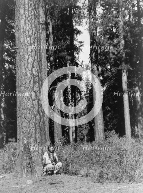 In the forest-Klamath, c1923. Creator: Edward Sheriff Curtis.