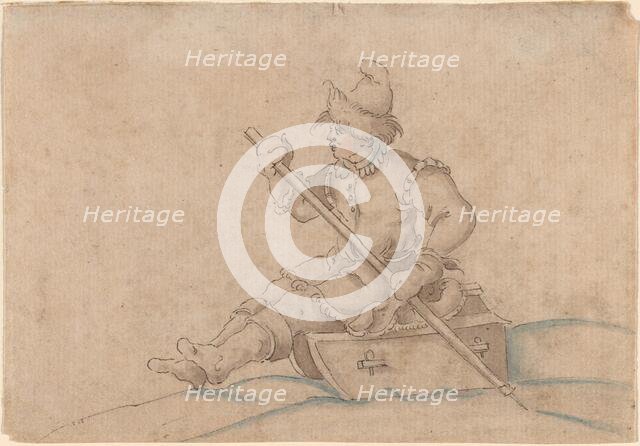 A Boy on a Sled, late 1560s. Creator: Jost Ammon.
