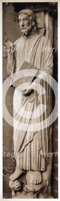 Christ teaching, Cathedral of Chartres, France, 13th century. Artist: Unknown