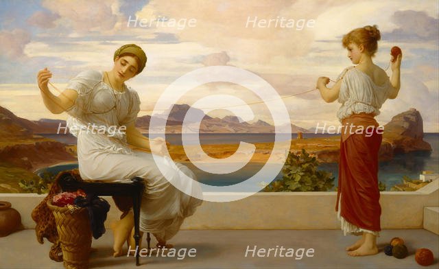 Winding the skein, ca 1878. Artist: Leighton, Frederic, 1st Baron Leighton (1830-1896)