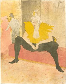 Seated Clowness (La Clownesse assise), 1896. Creator: Henri de Toulouse-Lautrec.