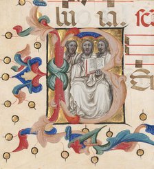 Initial B: The Trinity, about 1392-1402. Creator: Niccolo di Giacomo da Bologna.