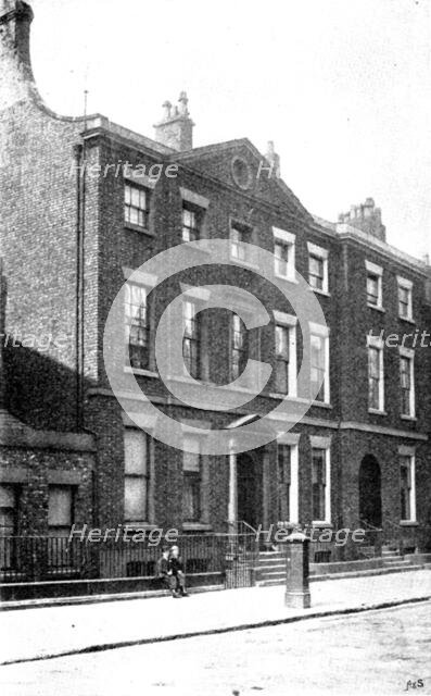 The house in which Mr. Gladstone was born, at Liverpool, 1898. Creator: Unknown.