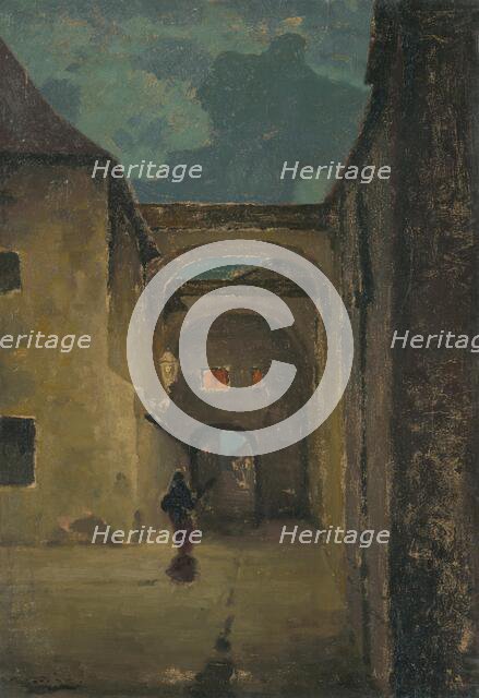 Alley in the Evening, around 1930. Creator: Ludovit Cordak.